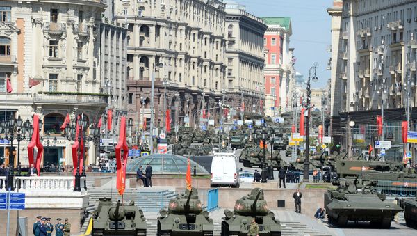 Праздничные мероприятия в Москве в честь 70-летия Победы в Великой Отечественной войне 1941-1945 годов. Архивное фото - Sputnik Азербайджан