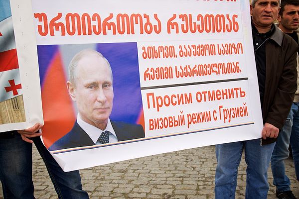 Акцию организовали неправительственная организация Ассоциация сельского хозяйства и коалиция НПО Евразийский выбор Грузии - Sputnik Азербайджан