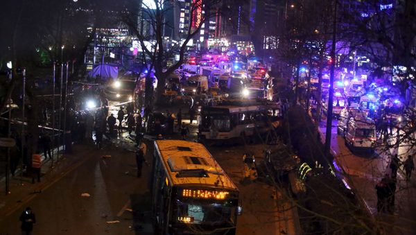 Место взрыва в Анкаре - Sputnik Азербайджан