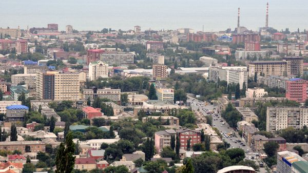 Вид на дагестанский город Махачкала - Sputnik Азербайджан