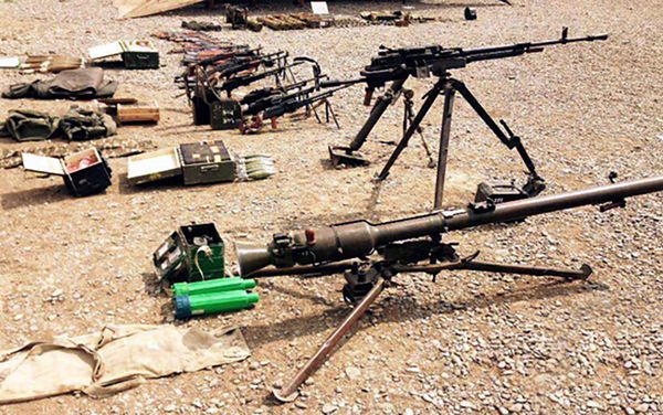 Захваченные вооружения и боеприпасы армянских вооруженных формирований - Sputnik Азербайджан