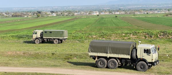 Военная техника на территории Физулинского района. Архивное фото - Sputnik Азербайджан