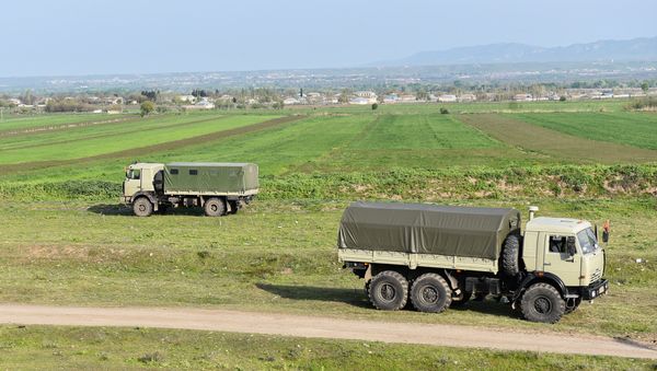 Военная техника на территории Физулинского района, фото из архива - Sputnik Азербайджан