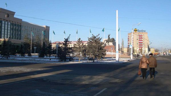 Одна из улиц Актобе - Sputnik Азербайджан