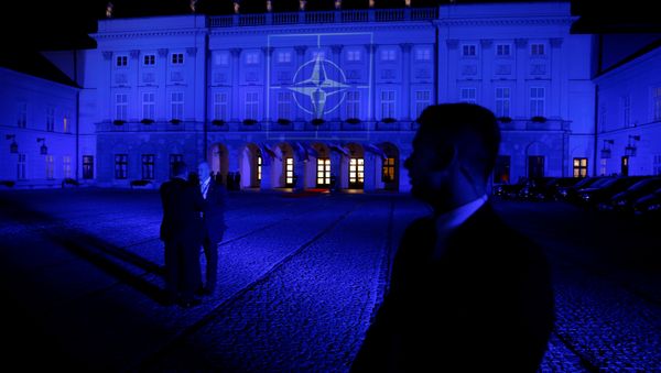 Символ НАТО на президентском дворце в Варшаве - Sputnik Азербайджан