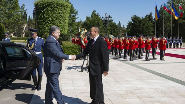 Состоялась официальная церемония встречи президентов Украины и Азербайджана - Sputnik Азербайджан