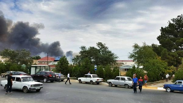 Взрыв в городе Ширван на заводе Араз Министерства оборонной промышленности - Sputnik Азербайджан