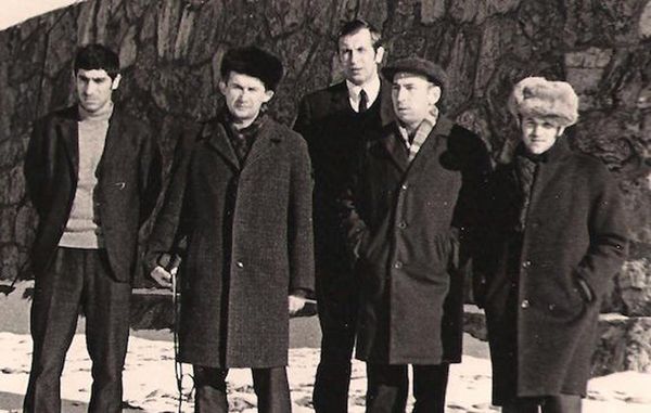 Слева направо: Яшар Бабаев, Владимир Брухтий, Сергей Крамаренко, Борис Хетагуров, Руслан Абдуллаев. 1970-й год, Болгария  - Sputnik Азербайджан