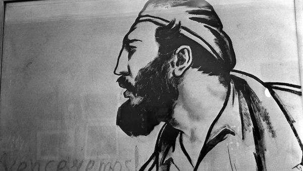 Картина П.Оссовского Фидель Кастро - Sputnik Азербайджан