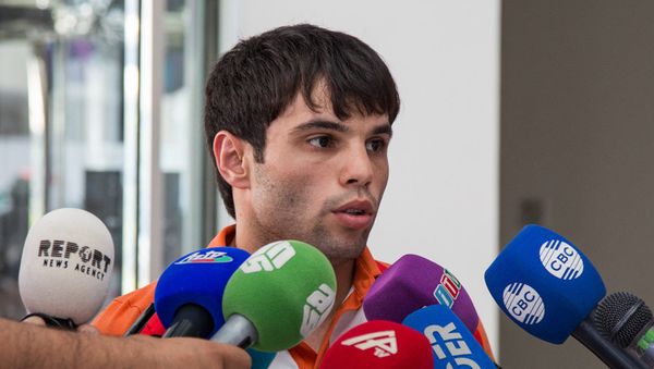 Азербайджанский боксер Эльвин Мамишзаде. Архивное фото - Sputnik Азербайджан