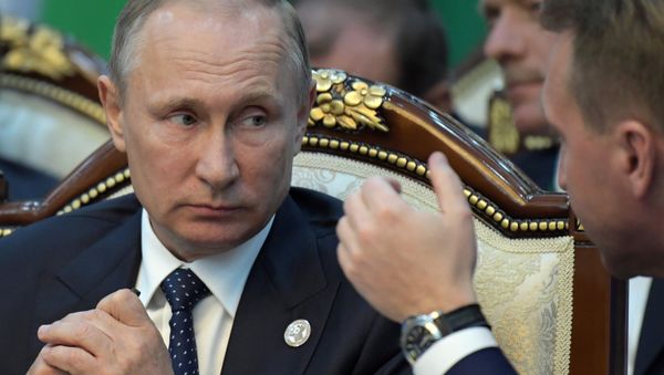 Президент РФ В. Путин принял участие в заседании Совета глав государств – участников СНГ - Sputnik Азербайджан