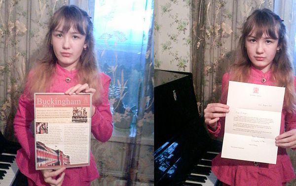 Шестиклассница поздравила ее Величество с 90-летним юбилеем - Sputnik Азербайджан
