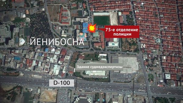 План района Стамбула, где произошел взрыв - Sputnik Азербайджан