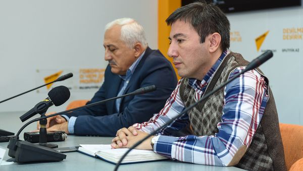 Видеомост Баку-Астана на тему Перспективы азербайджано-казахстанских отношений в Мультимедийном пресс-центре Sputnik Азербайджан - Sputnik Азербайджан