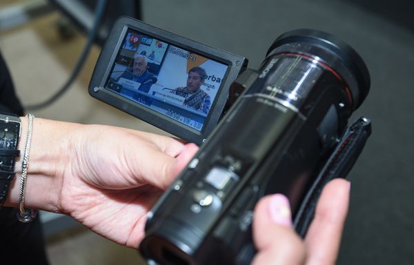 Видеомост Баку-Астана на тему Перспективы азербайджано-казахстанских отношений в Мультимедийном пресс-центре Sputnik Азербайджан - Sputnik Азербайджан