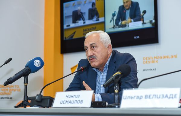 Видеомост Баку-Астана на тему Перспективы азербайджано-казахстанских отношений в Мультимедийном пресс-центре Sputnik Азербайджан - Sputnik Азербайджан