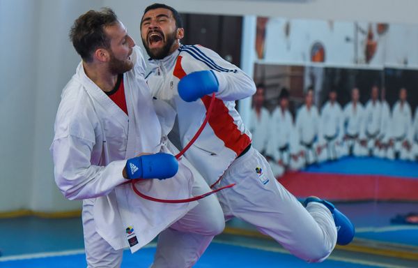 Тренировка сборной Азербайджана по каратэ перед чемпионатом мира - Sputnik Азербайджан