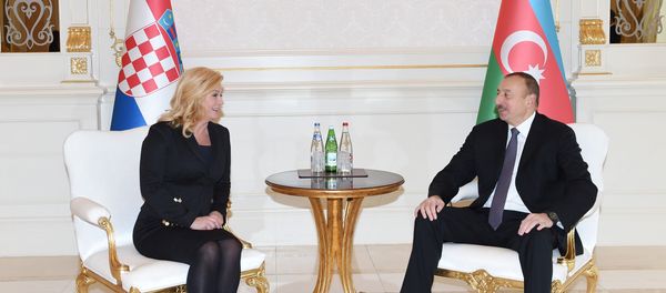 Встреча Президента Азербайджана Ильхама Алиева и Президента Хорватии Колинды Грабар-Китарович - Sputnik Азербайджан