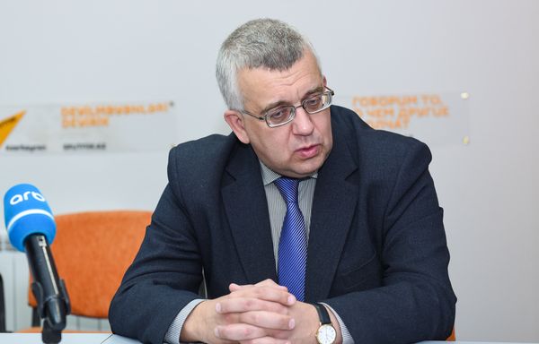 Российский эксперт Олег Кузнецов в Мультимедийном пресс-центре Sputnik Азербайджан - Sputnik Азербайджан