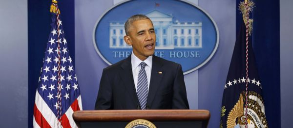 Президент США Барак Обама во время пресс-конференции в Белом доме, 14 ноября 2016 года - Sputnik Азербайджан