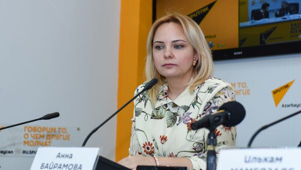 Видеомост Баку-Минск-Астана-Кишинев на тему “Проблемы мультикультурализма на постсоветском пространстве” в Мультимедийном пресс-центре Sputnik Азербайджан - Sputnik Азербайджан