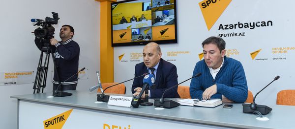 Видеомост в Международном пресс-центре Sputnik Баку-Тбилиси-Минск-Астана-Кишинев на тему Решение проблем лиц с ограниченными возможностями на пространстве СНГ - Sputnik Азербайджан