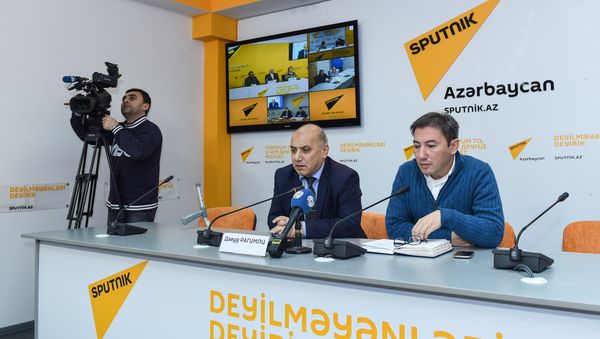 Видеомост в Международном пресс-центре Sputnik Баку-Тбилиси-Минск-Астана-Кишинев на тему Решение проблем лиц с ограниченными возможностями на пространстве СНГ - Sputnik Азербайджан