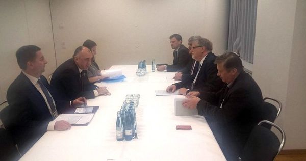 Встреча министра иностранных дел Азербайджана Эльмара Мамедъярова и со специального представителя ЕС по Южному Кавказу Герберта Сальбера - Sputnik Азербайджан
