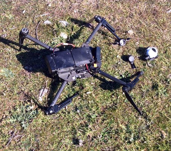 Уничтоженный беспилотный летательный аппарат, принадлежащий ВС Армении - Sputnik Азербайджан
