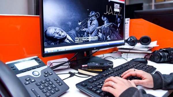 Рабочее место журналиста, фото из архива - Sputnik Азербайджан
