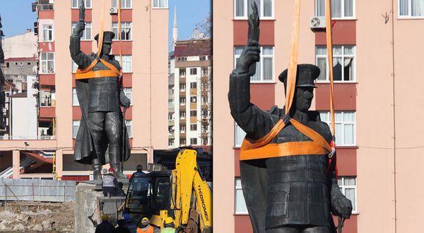 В турецком городе Ризе демонтирован памятник основоположнику современной турецкой республики Мустафе Кямалю Ататюрку - Sputnik Азербайджан