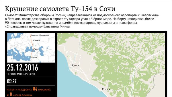 Крушение самолета Ту-154 в Сочи - Sputnik Азербайджан