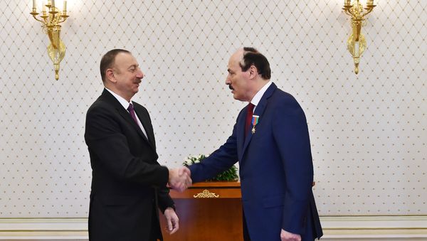 Президент Азербайджана Ильхам Алиев принял главу Республики Дагестан РФ Рамазана Абдулатипова - Sputnik Азербайджан