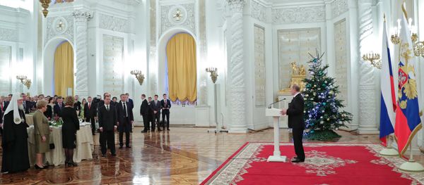 Президент РФ В. Путин выступил на торжественном приёме в Кремле - Sputnik Азербайджан