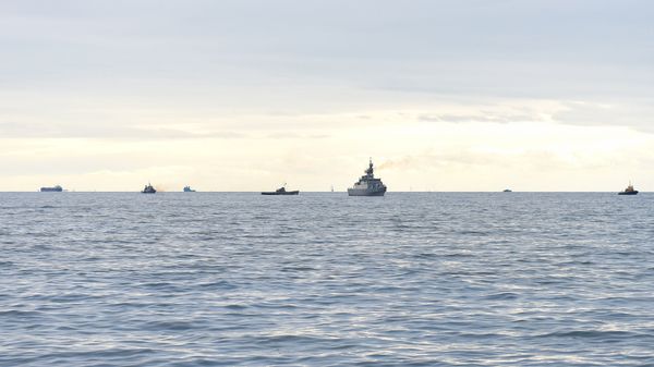 Корабли в Каспийском море, фото из архива - Sputnik Азербайджан