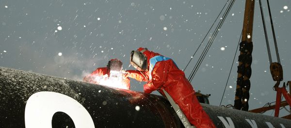 Сварка стыка газопровода, фото из архива - Sputnik Азербайджан