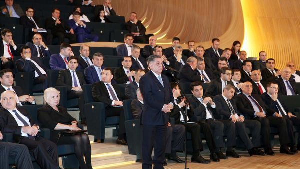 Конференция, посвященная итогам третьего года реализации Государственной программы социально-экономического развития регионов Азербайджанской Республики в 2014-2018 годах - Sputnik Азербайджан