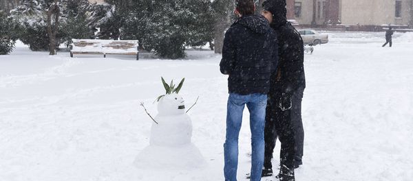 Снег в Баку, фото из архива - Sputnik Азербайджан