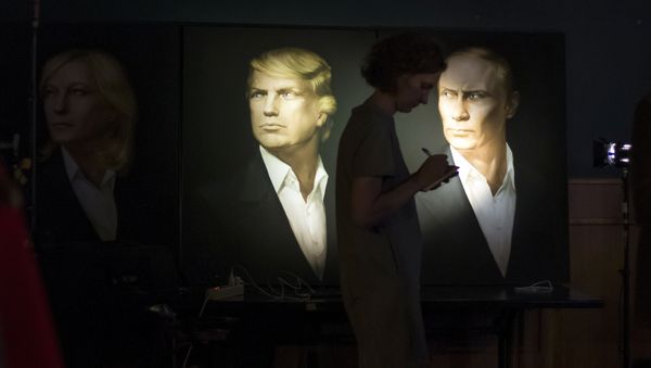 Портреты президента США Дональда Трампа и президента России Владимира Путина, фото из архива - Sputnik Азербайджан