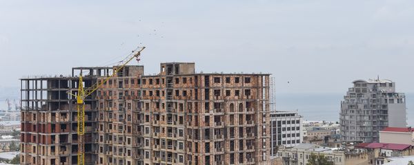 Строительство жилого дома в Баку, фото из архива - Sputnik Азербайджан