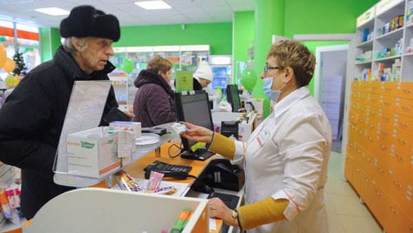Продажа лекарственных препаратов в одной из аптек, фото из архива - Sputnik Азербайджан