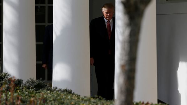 Президент Дональд Трамп в Белом Доме - Sputnik Азербайджан