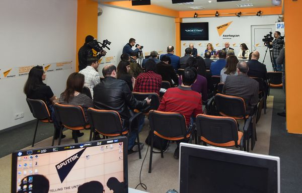 Пресс-конференция на тему Перспективы развития азербайджанского спорта в свете Исламиады - Sputnik Азербайджан