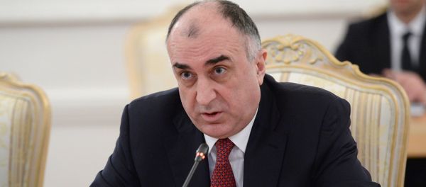 Министр иностранных дел Азербайджана Эльмар Мамедъяров во время встречи в Москве с министром иностранных дел РФ Сергеем Лавровым - Sputnik Азербайджан