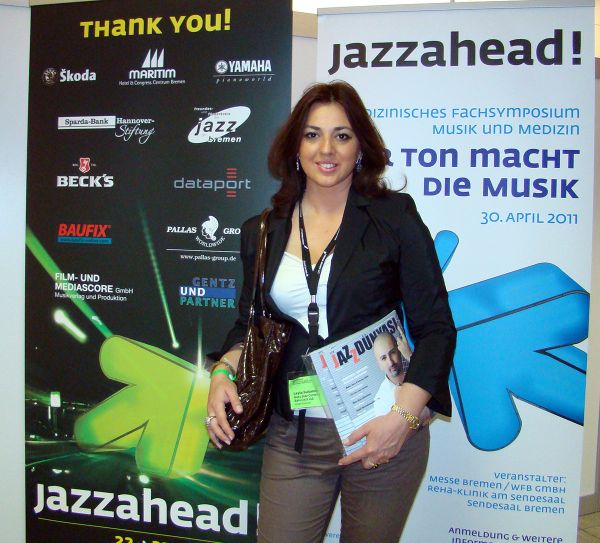 Лейла Эфендиева на Международной джазовой выставке Jazzahead. Бремен, Германия. - Sputnik Азербайджан