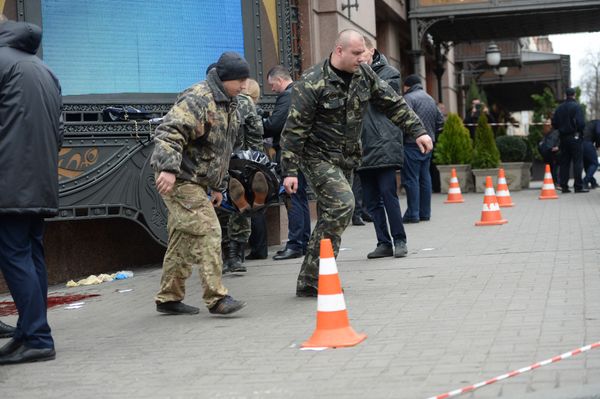 Место убийства бывшего депутата Государственной думы РФ Дениса Вороненкова в Киеве - Sputnik Азербайджан