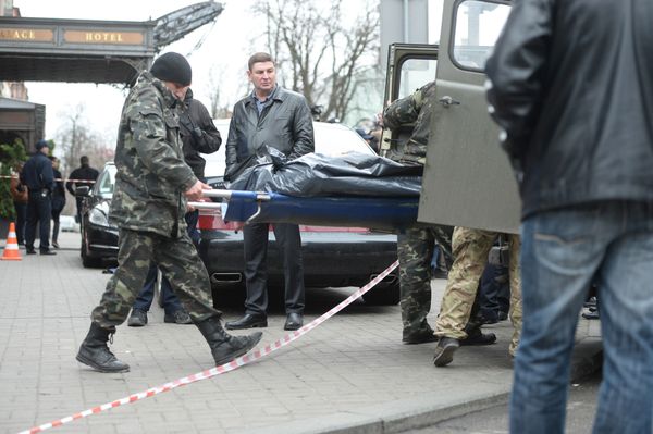 Место убийства бывшего депутата Государственной думы РФ Дениса Вороненкова в Киеве - Sputnik Азербайджан