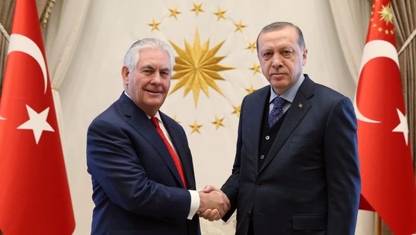 Recep Tayyip Erdoğan - Rex Tillerson - Sputnik Азербайджан