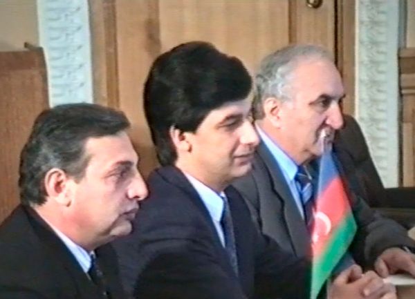 Заместитель председателя Государственного комитета экономики и планирования АР Сурхай Тагизаде, Али Масимли и заведующий отделом материальных ресурсов того же комитета Аяз муаллим (слева направо) - Sputnik Азербайджан