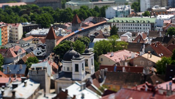 Вид на Старый город с верхушки церкви Оливисте - самого высокого строения средневековой Европы - Sputnik Азербайджан
